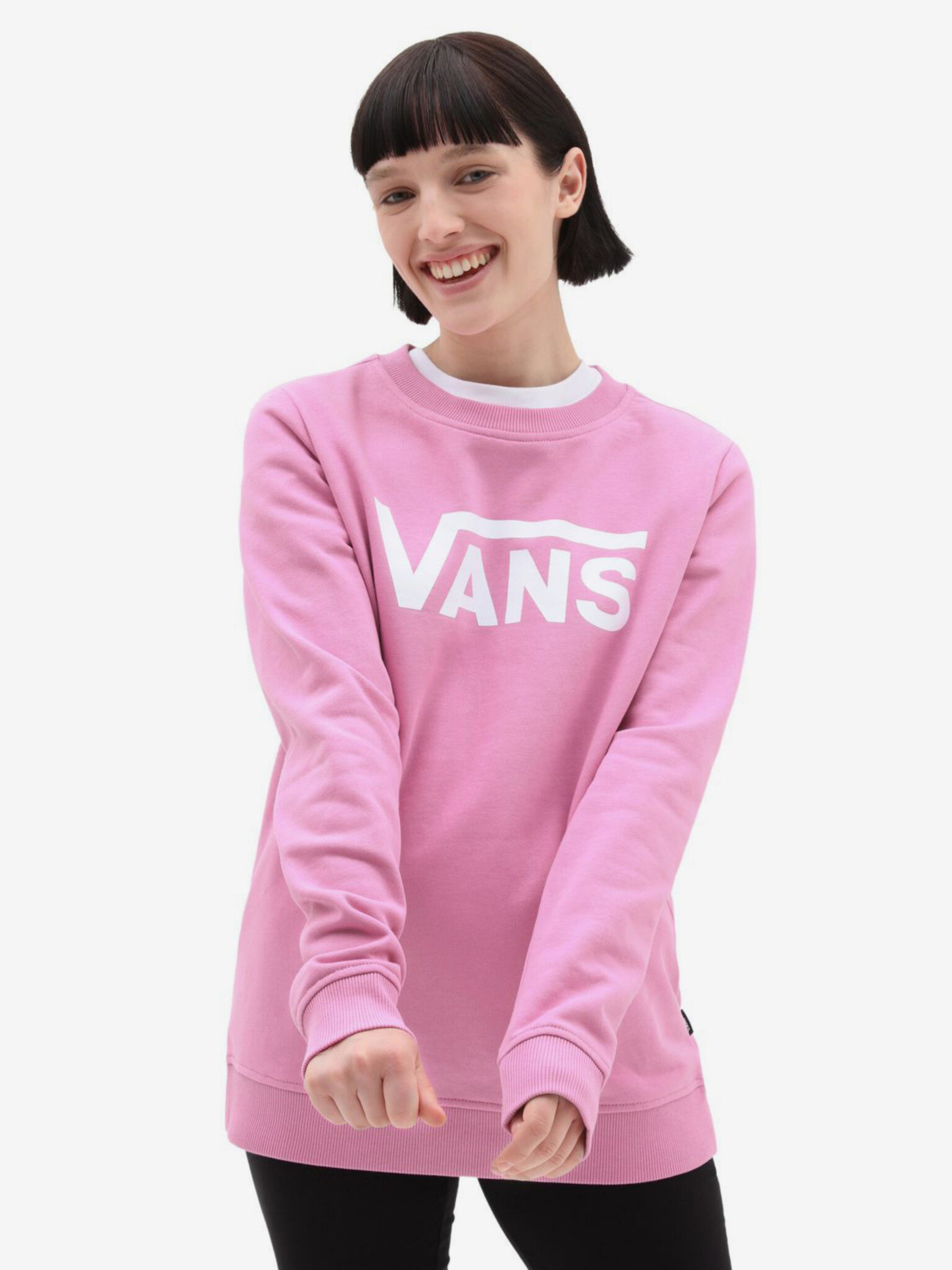 Vans WM Classic V Crew Sweatshirt Pink - Pepit.gr