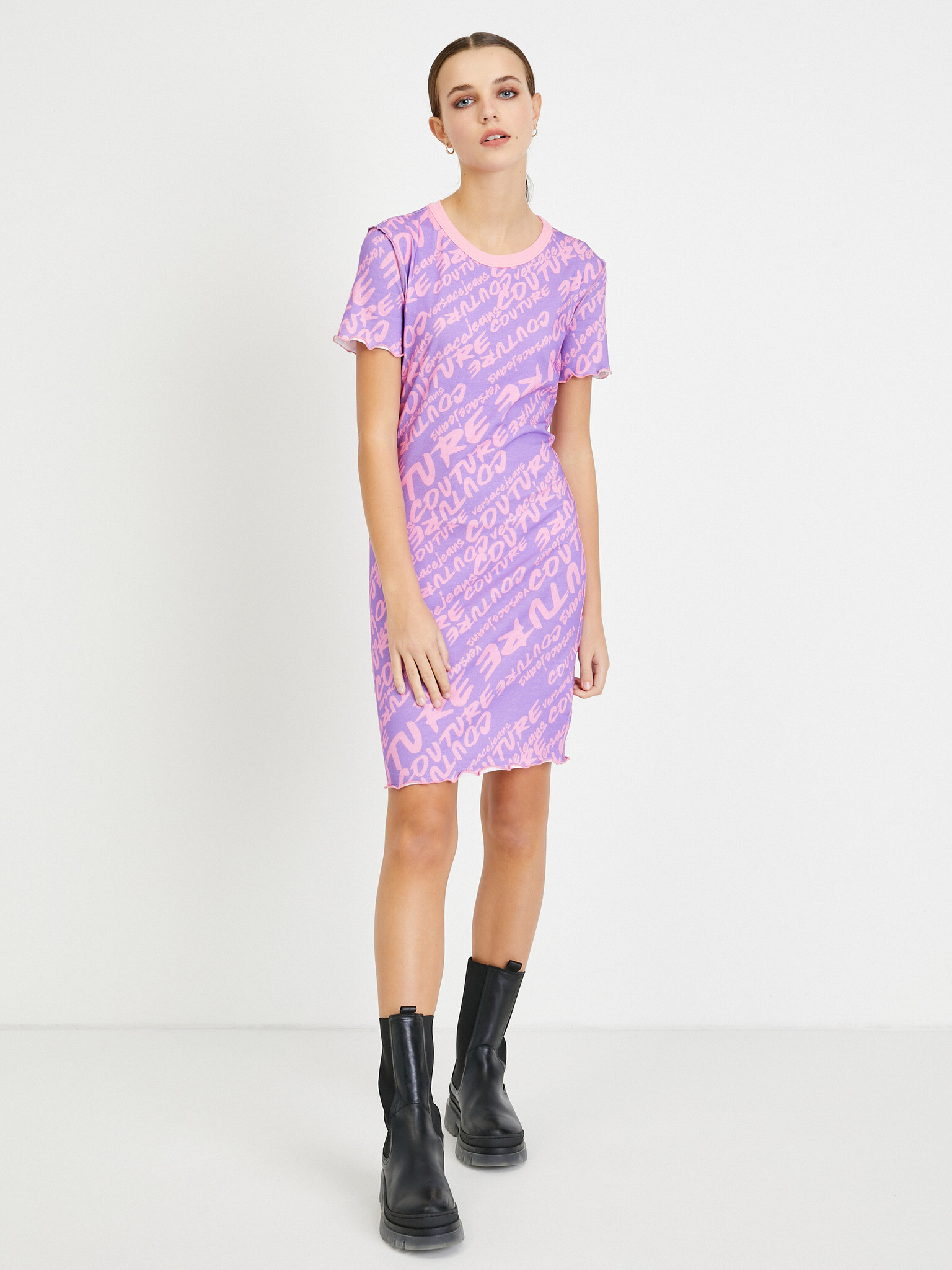 Versace Jeans Couture Dresses Violet - Pepit.gr