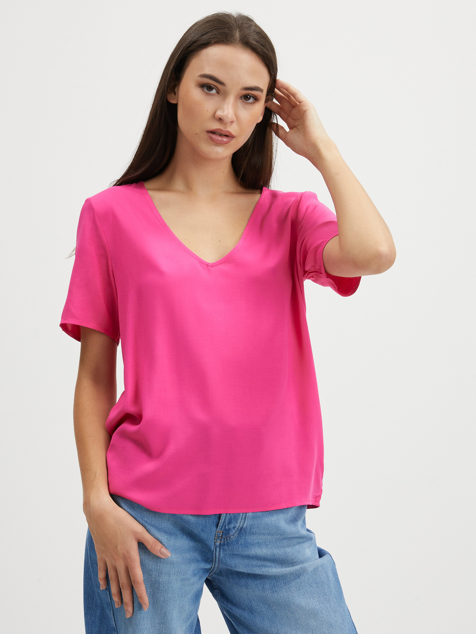 Vila Paya T-shirt Pink - Pepit.gr