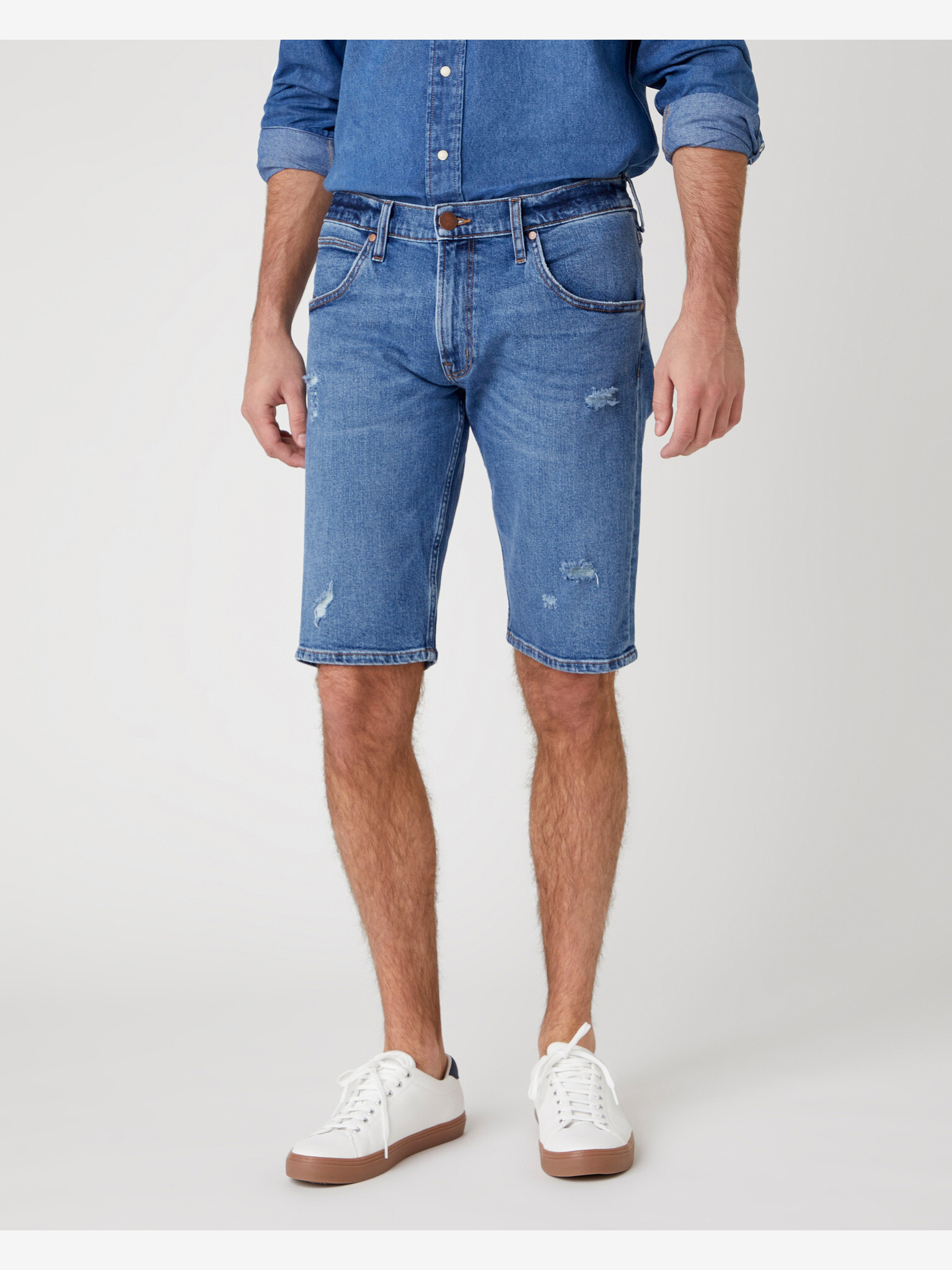 Wrangler Colton Short pants Blue - Pepit.gr