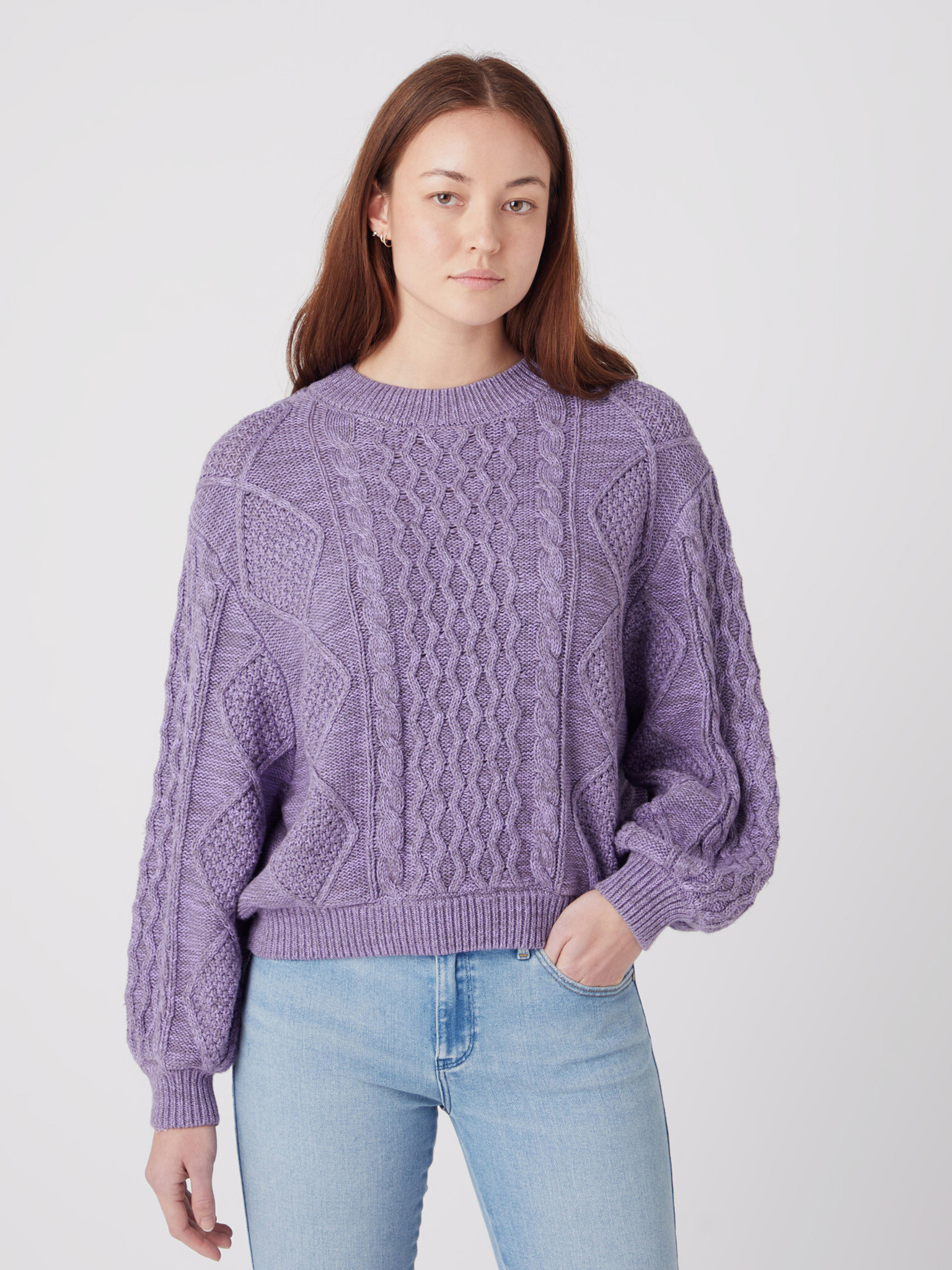 Wrangler Sweater Violet - Pepit.gr