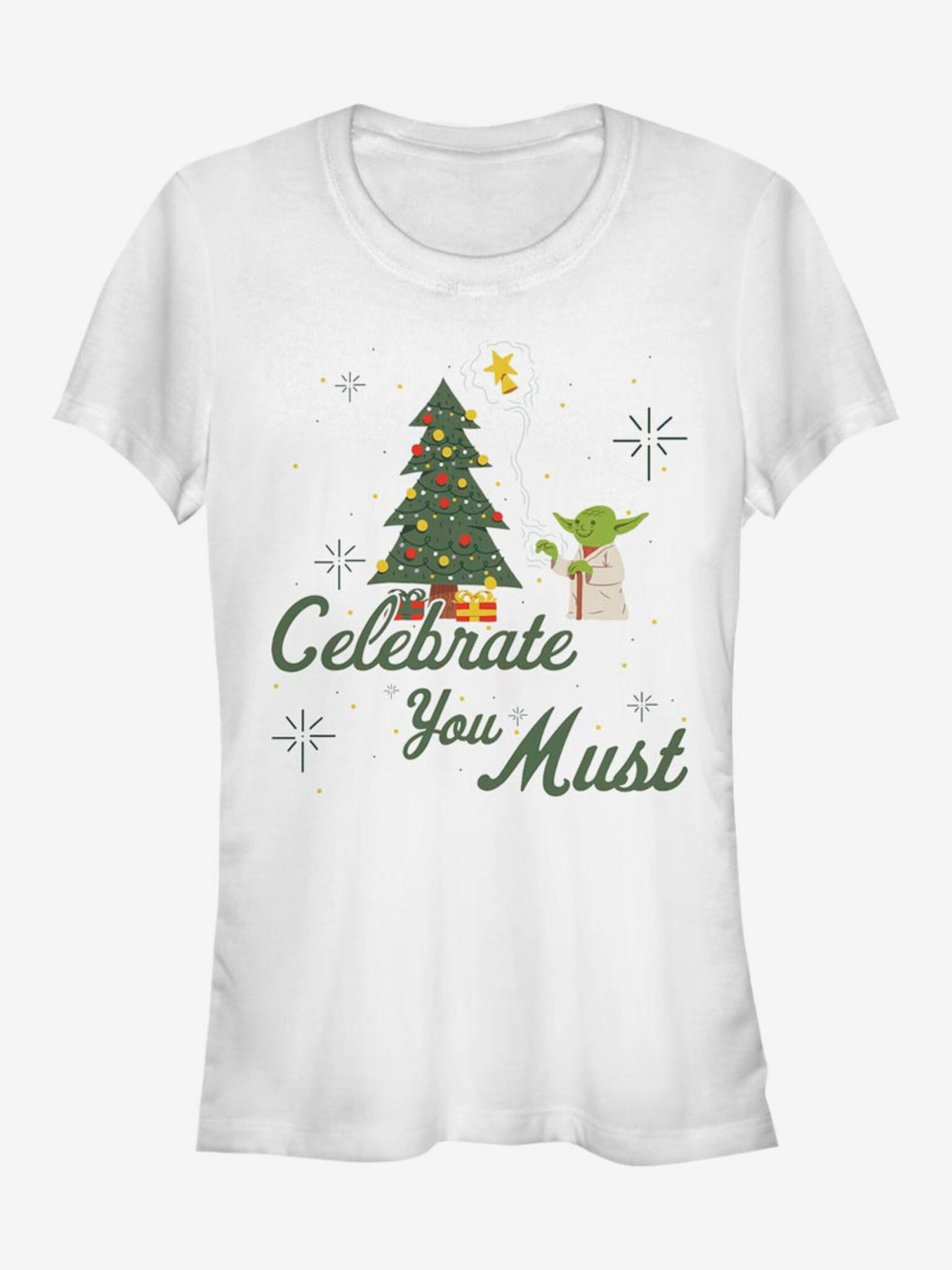 ZOOT.Fan Star Wars Mr. Yoda - Celebrate You Must T-shirt White - Pepit.gr