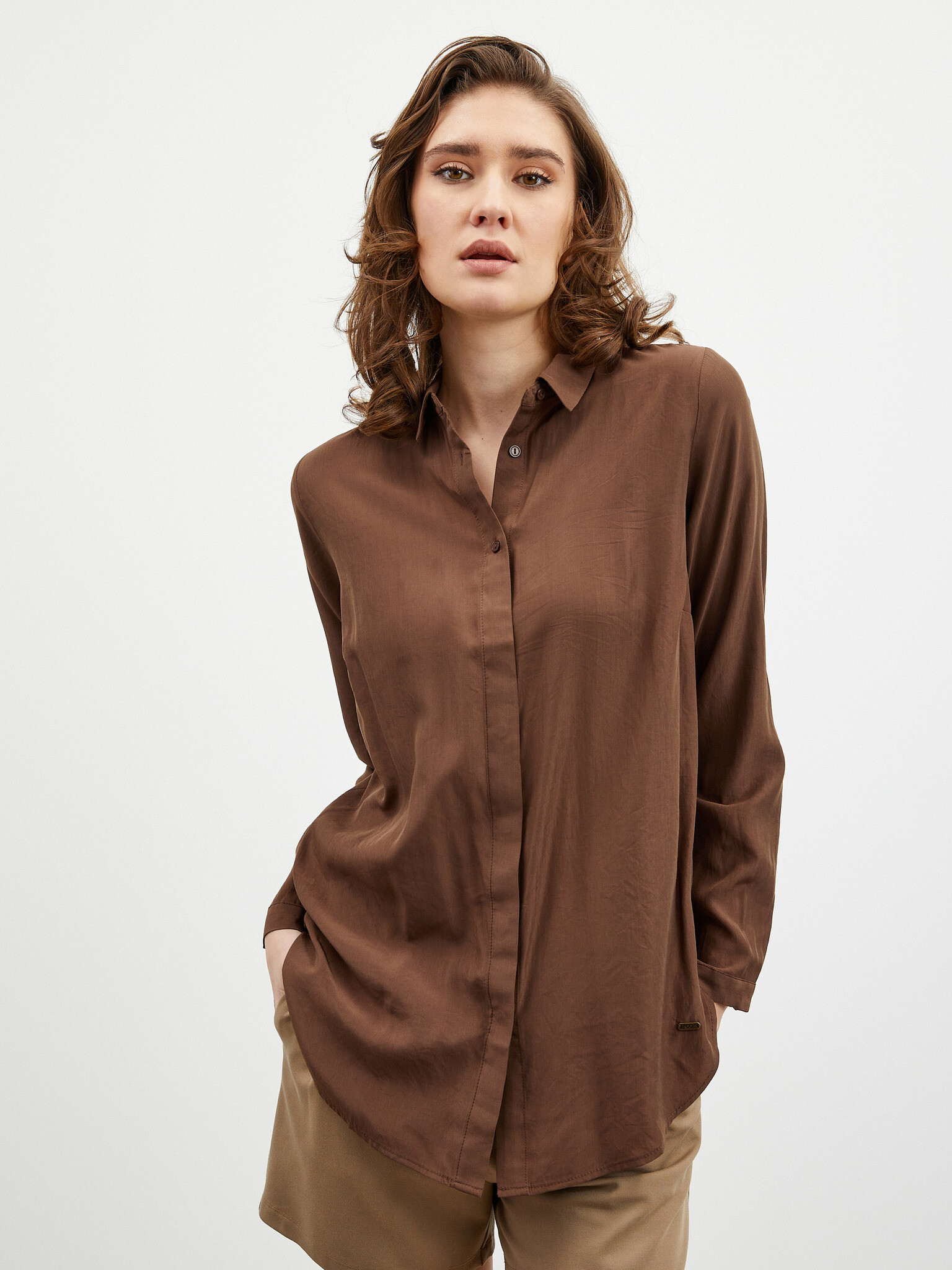 ZOOT.lab Patti Blouse Brown - Pepit.gr