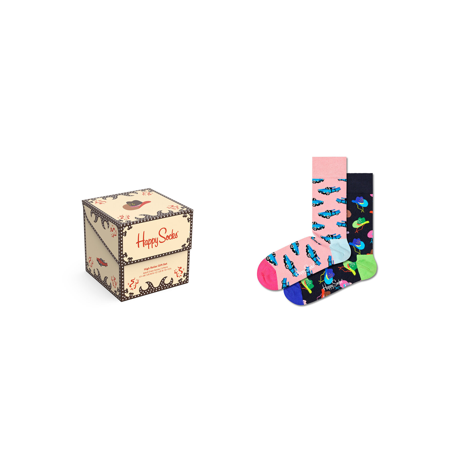 Happy Socks Σετ 2 ζευγάρια ψηλές κάλτσες unisex - Pepit.gr