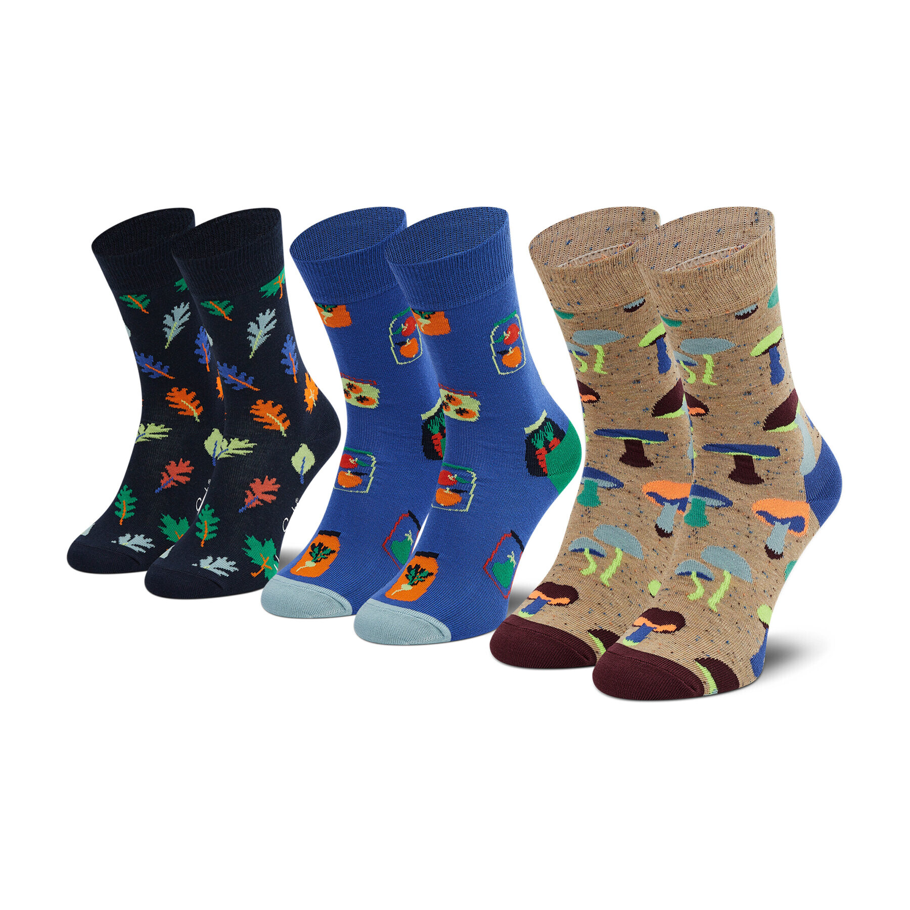 Happy Socks Σετ 3 ζευγάρια ψηλές κάλτσες unisex - Pepit.gr