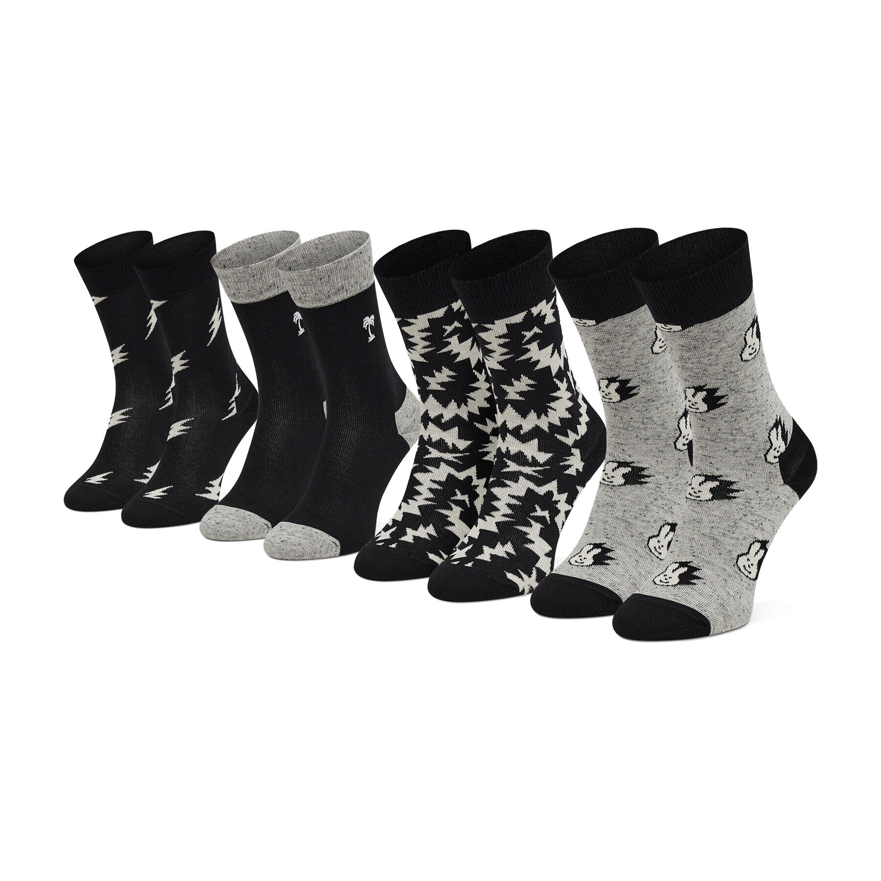 Happy Socks Σετ 4 ζευγάρια ψηλές κάλτσες unisex - Pepit.gr