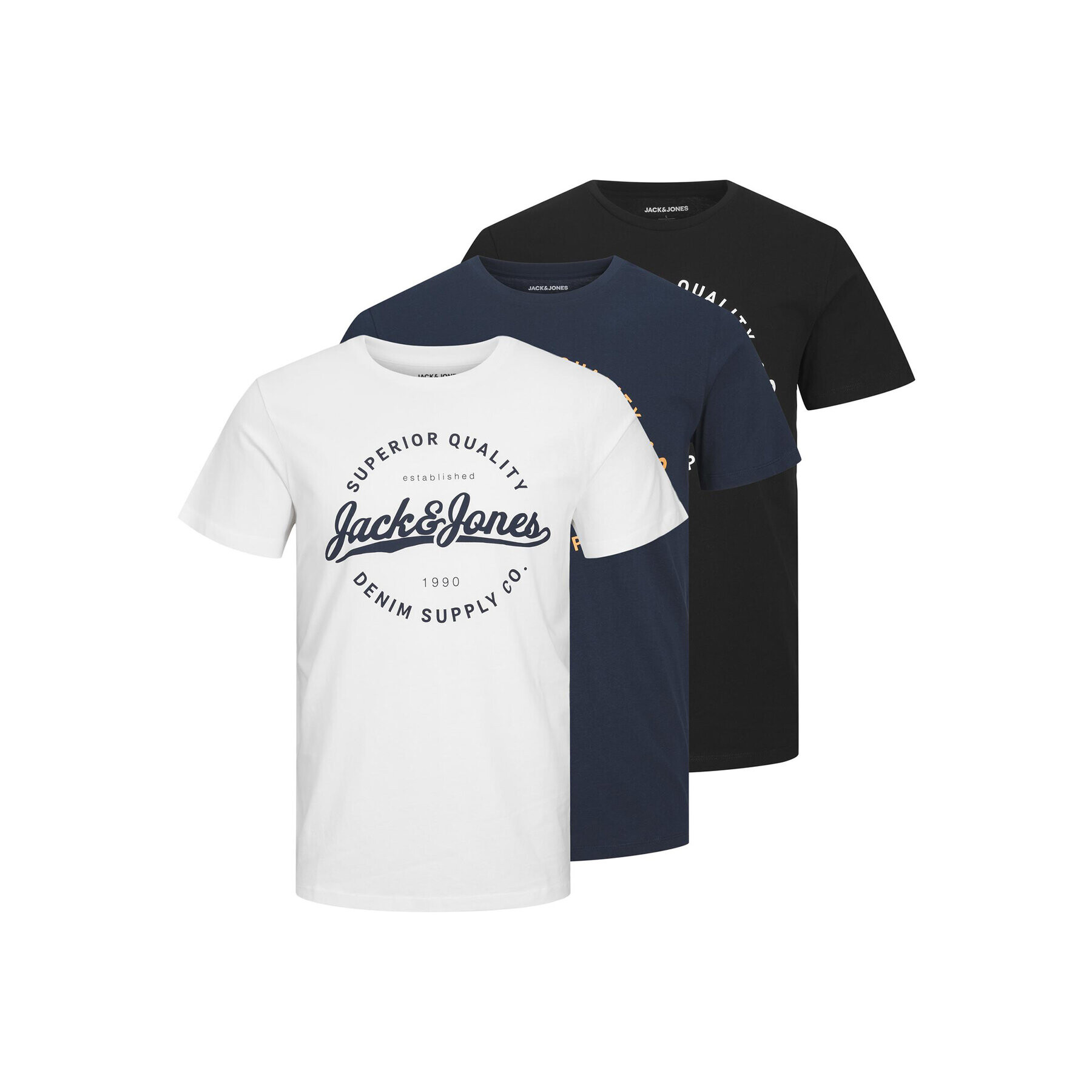 Jack&Jones Σετ 3 T-Shirts - Pepit.gr