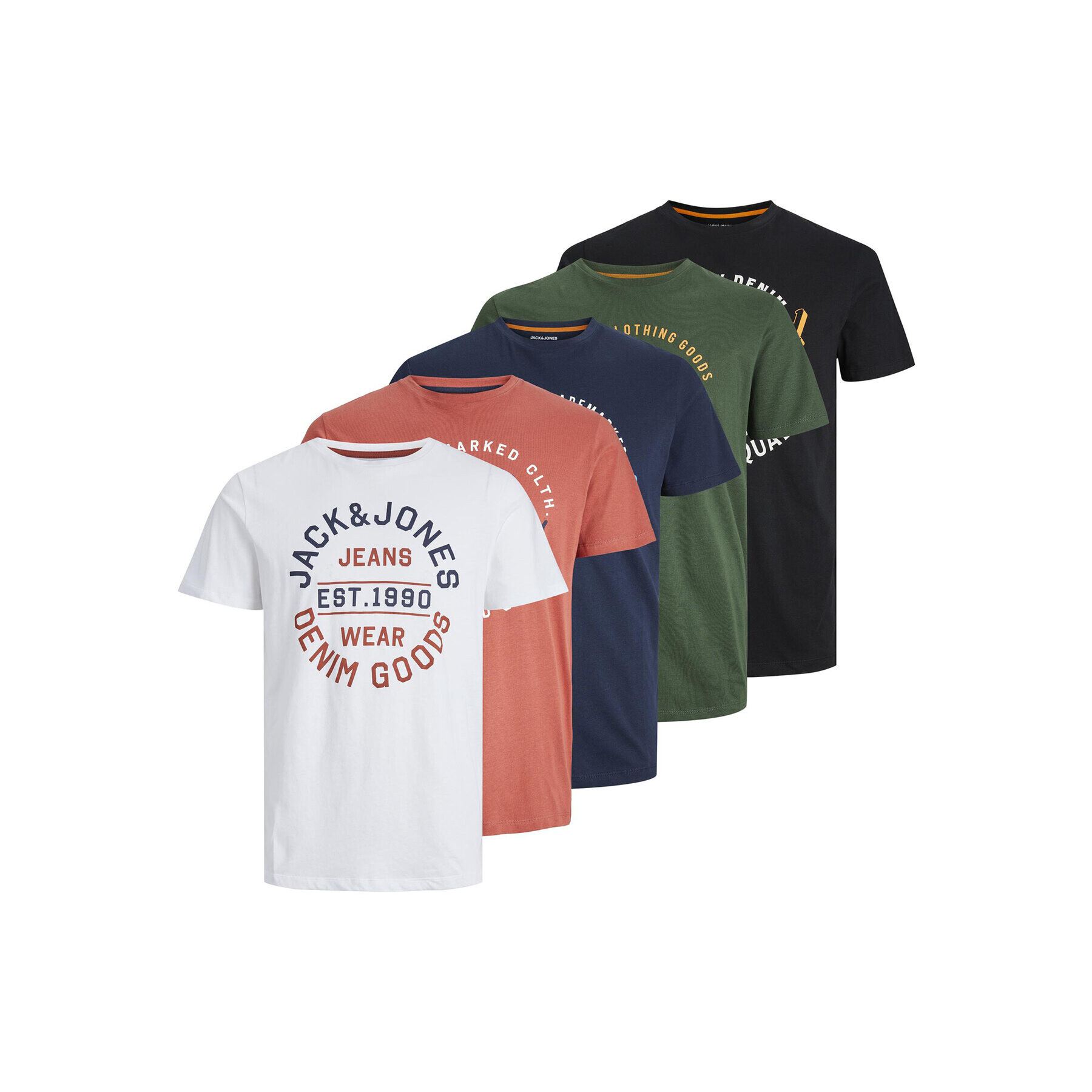 Jack&Jones Σετ t-shirts 5 τεμαχίων - Pepit.gr