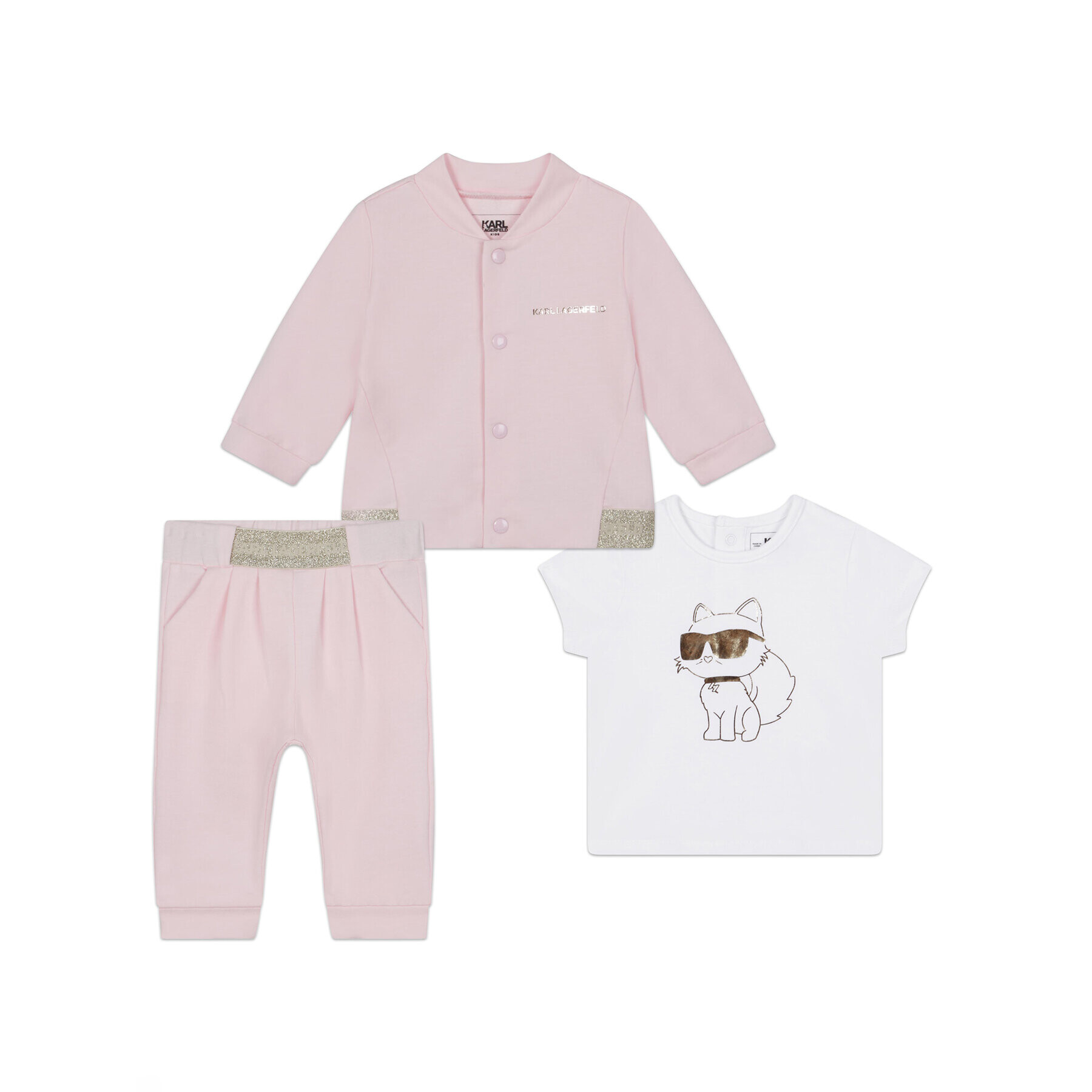 Karl Lagerfeld Kids Σετ t-shirt μπλούζα και παντελόνι - Pepit.gr